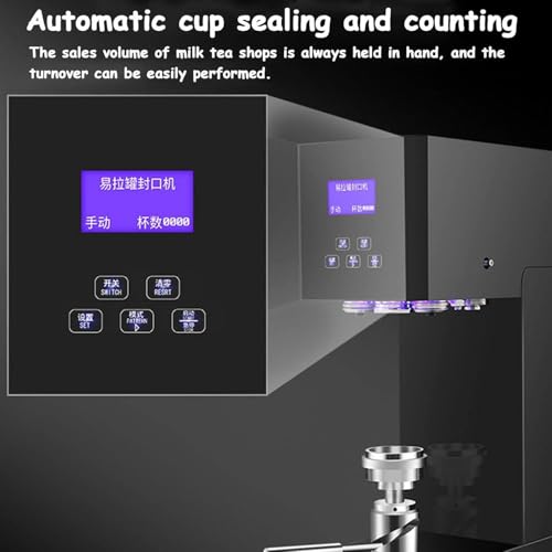 Kommerzielle automatische Becherversiegelungsmaschine, halbautomatischer Dosenversiegeler mit Zähler für Soda und Blechdosen, effiziente Becherversiegelungslösung