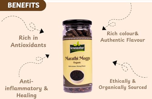 Image of Gramaahar Marathi Moggu 250g | Authentic Kapok Buds | Whole Spice for Bisi Bele Bath & Chettinad Biryani | Natural & Aromatic Dried Flower Buds | 100% Pure & Farm Fresh | Connecting Fields to Families