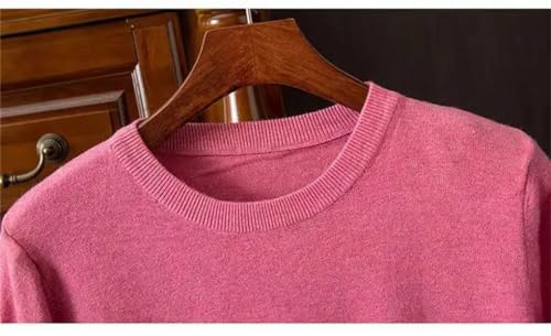 Generic Men's Merino Wool Sweater O-Neck Knitted T-Shirt Breathable Thin Short Sleeve Tees Solid Color Knitting Jumpers Tops4