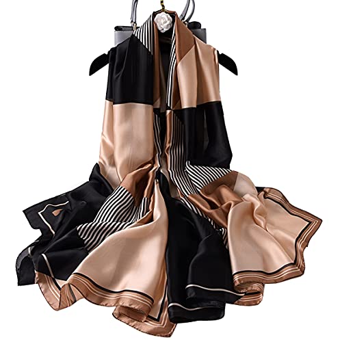 K-ELewon Fashion Scarves Silk Feeling Scarf Long Lightweight Shawls for Women, Xz06, One size
