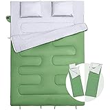 Tamaño: 220 * 150 cm. YANPAN Saco De Dormir Colores Warehouse Tipo Rectangular Acampada con Cremallera Bidireccional Ideal para Impermeable Manta Momia Algodón Relleno Acampar Interiores,Verde