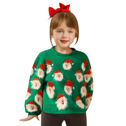 Image of Christmas Sweater for Women, Cute Long Sleeve Crew Neck Santa Claus Knitted Sweater Ugly Christmas Sweater Pullover Top