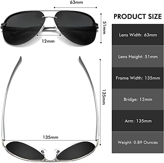 MXNX Aviator Sunglasses for Men Polarized Women UV Protection Lightweight Driving Fishing Sports Mens Sunglasses MX208