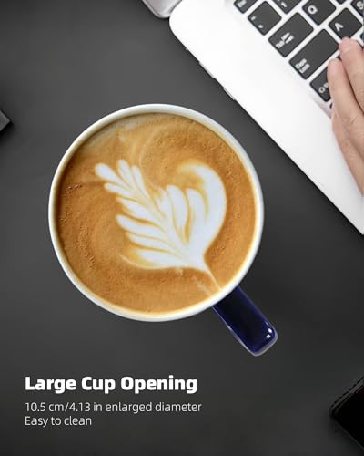 Tazón Cerámico Gigante 33 oz con Tapa y Cuchara Azul miniatura 4