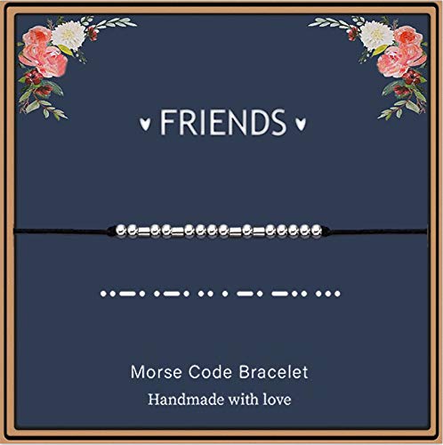 Image of morniface Morse Code Bracelets for Women, Inspirational Gifts Jewelry Girls Birthday Graduation Gifts for Her Best Friends