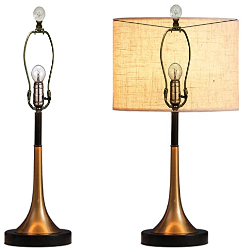 Hyamass 2Pcs Clear Crystal Bubble Ball Shaped Lamp Finial 1-3/4 Inch Lamp Shade Finial Decoration Accessories With Polished Brass Base（Bronze） #TOP2