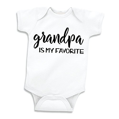 Surprise Pregnancy Announcement for Grandpa is My Favorite Baby Bodysuit (3-6 Months) Black