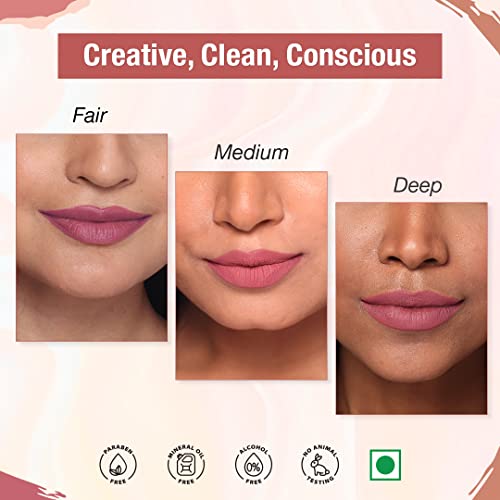 Image of TNW-The Natural Wash Blush Nude Matte Velvet Longstay Liquid Lipstick (5ml) | Natural Oils & Hyaluronic Extract | Transferproof, Smudgeproof & Pocket Friendly | Liquid Lipstick for Women
