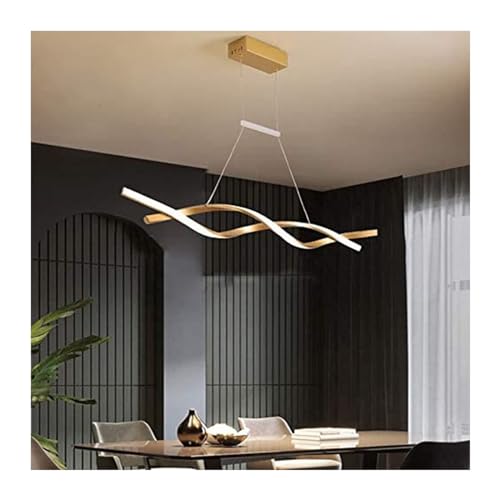 Lustre plafonnier LED suspendu dimmable avec télécommande LWX pour salle à manger - 4