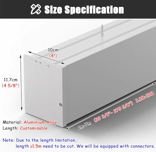 Cubierta de panel de cenefa blanca para salones modernos y dormitorios con ventanales de 3.6m 7