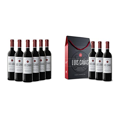 Luis Cañas Crianza Vino Tinto Caja Cartón 6 Botellas - 750 ml & Vino Tinto Estuche 3 Botellas - 750 ml