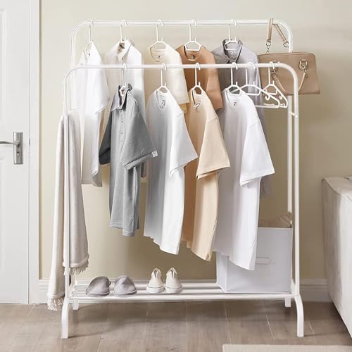 Lukzer Sturdy Cloth Stand, Double Pole, White - Image 4