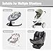 KAKIBLIN Baby Travel Pillow, Upgraded Baby Neck Pillows for Car Seat, Infant Neck Support Pillow for Head and Neck, Newborn Head Support for Car Seat,Pushchair (Grey)