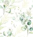 MelunMer Floral Peel and Stick Wallpaper Boho Contact Paper for Cabinets Green/Leaf Floral Contact Paper Self Adhesive Removable Wallpaper for Bedroom Bathroom Waterproof Vinyl 78.7In L 17.3In W