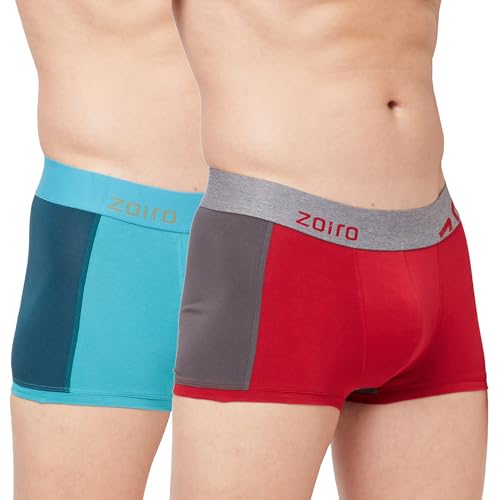 Image of Zoiro Men's Soft Cotton Blend Solid Trend Trunk (Pack of 2) |Colours May Vary