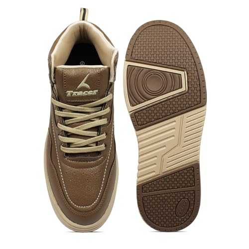 Image of TRACER Stylish & Comfortable Men's Sneakers | Lightweight & Breathable Training Running Shoes with EVA Sole, PU Material Design | Secure Fit Casual Shoe Pair 6 to 11 UK