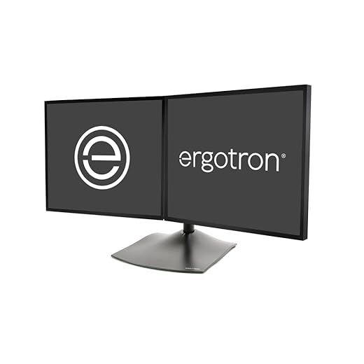 Ergotron – DS100 Dual Monitor Stand for Desk, Double VESA Mount – for 2 Monitors Up to 24 Inches – Horizontal