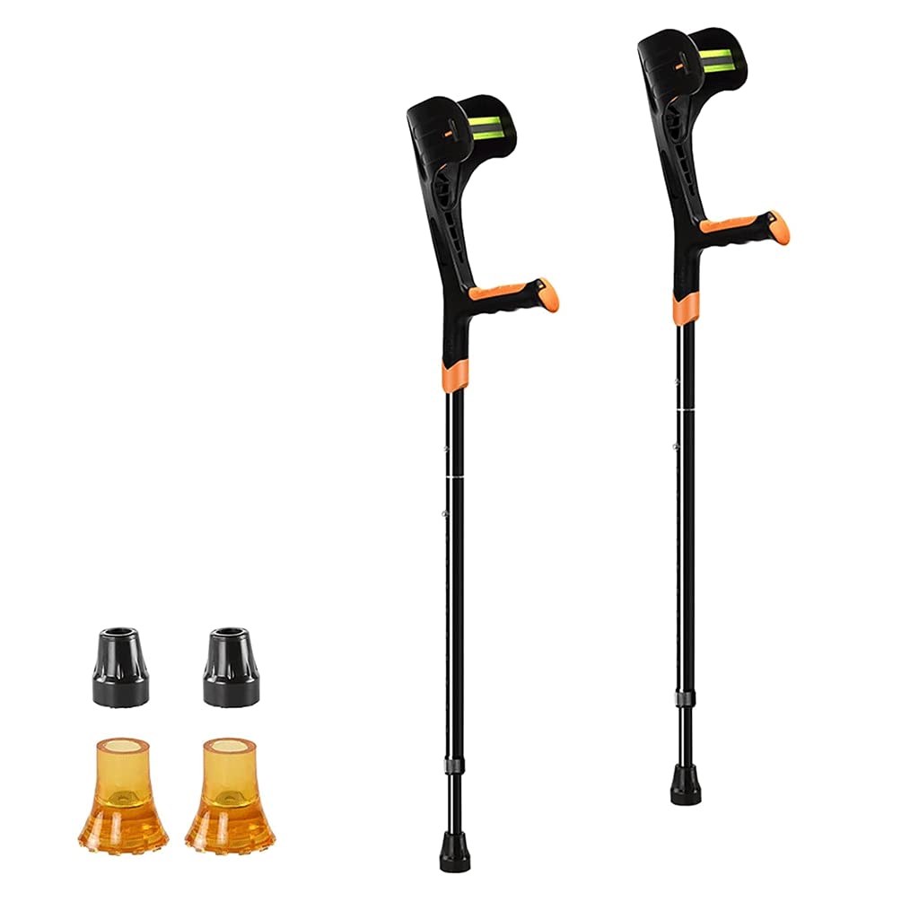 LIOONS Muletas Codo Muletas Plegables 4 Colores Muletas Ajustables con Reflector para Niños, Bastones Adolescentes Muletas Antebrazo