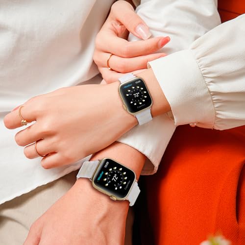 CRIS-BAND Compatible with Resin Apple Watch Bands Series 7/8/9/10/11 46mm 45mm 44mm 42mm for Women,Fancy Strap for iWatch Ultra 3/2 49mm Series 6/5/4/3/2/1/SE3 Slim Light Bracelet Wristband