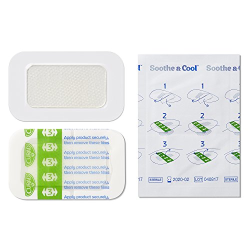 Curad Soothe & Cool Burn Bandages, Instant Cooling Relief, 1.8" X 2.96", 8 Count #TOP3