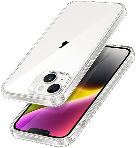 ESR for iPhone 14 Case/iPhone 13 Case, Military-Grade Protection, Shockproof Air-Guard Corners, Yellowing-Resistant Acrylic Back, Phone Case for iPhone 14/iPhone 13, Air Armor Case, Clear