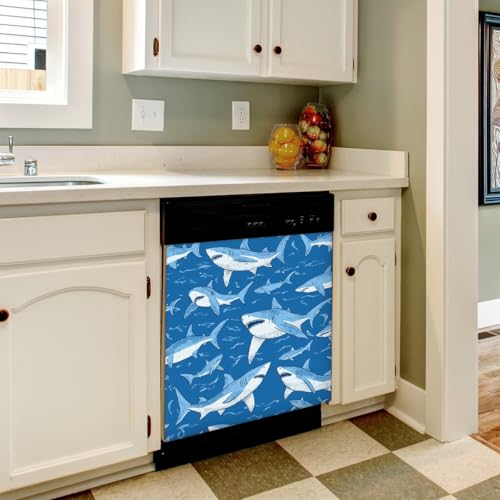 Funda magnética para lavavajillas de tiburones ideal para alegrar la cocina familiar moderna 5