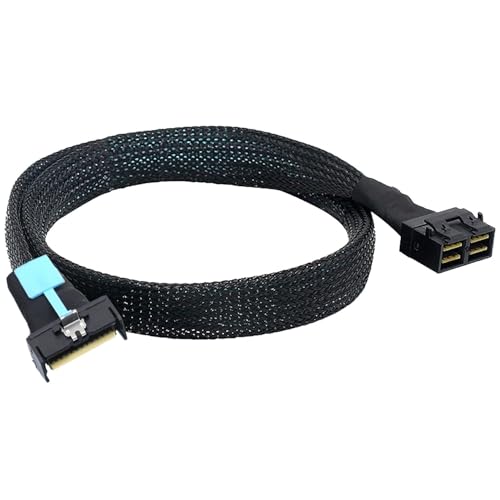 Cable de datos PCI-E 5.0 MCIO 8X 74Pin con conectores Mini SAS HD SFF-8643 y blindaje premium de 50cm