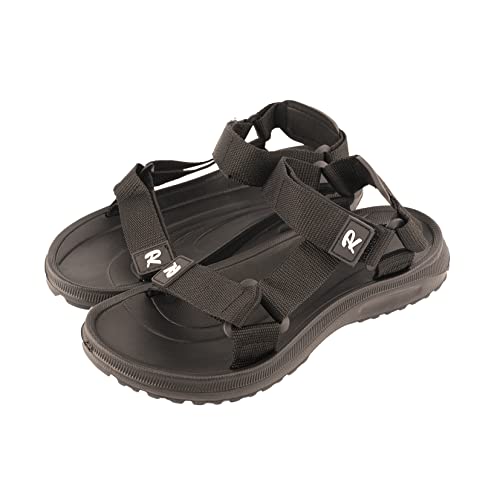 R-ISLAND Sandalias deportivas de mujer, Joven, Impermeable,Sandalias de Punta Descubierta,Sandalias de Verano, deportivo,senderismo. (Negro, numeric_36)