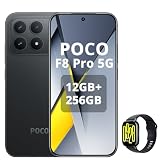 XIAOMI POCO F8 Pro 5G-Smartphone da 12+256GB,Tripla fotocamera da 50MP con OIS,Display AMOLED da 6,59” 120Hz,Snapdragon 8 Elite, Hypercharge 100W, Nero,incluso Smart Watch