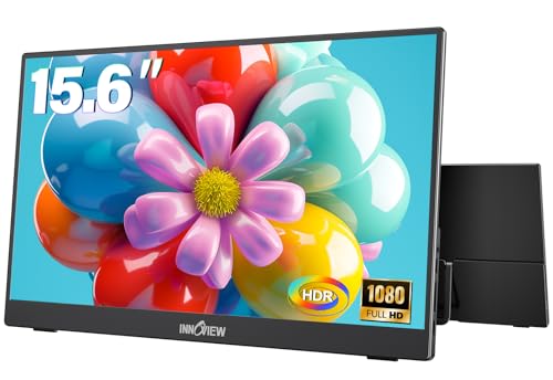 Image of InnoView 15.6'' Portable Monitor for Laptop Built-in 90 Adjustable Stand Without Bag FHD 1080P USB-C Travel Monitors HDR IPS Portable Laptop Monitor for MacBook PC Xbox PS4 /5 Switch