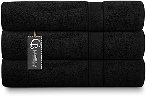 Casabella Pack of 3 Super Jumbo Extra Large Bath Sheet Towels100% Cotton 90cm x 180cm_Grey