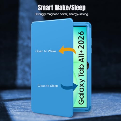 Image of MoKo Clear Case for Samsung Galaxy Tab A11+ Plus 5G 11 Inch 2026, Blue Wave