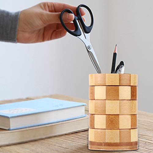 OUKENS Bamboo Chopsticks Storage Rack, Oval Shaped Kitchen Utensil Holder - Spoon Fork Knife Tool Organizer