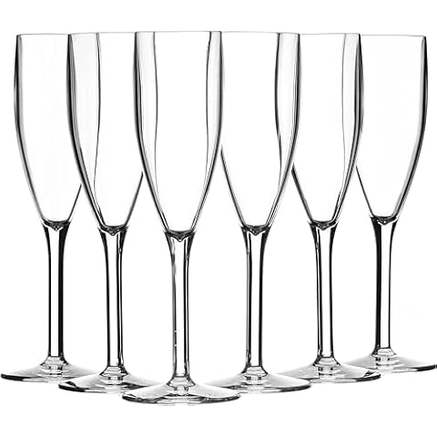 SECO 190ml Reusable Polycarbonate Champagne Flutes Cover