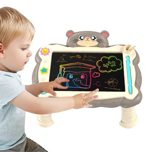 laxreheye Pizarra de escritura LCD para niños, tabla de garabatear con soporte, reutilizable, LCD, con soporte, ayuda de aprendizaje para casa, escuela y viajes