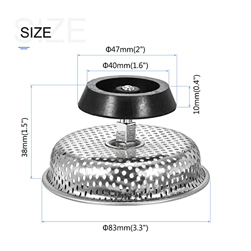 Colador para fregadero en acero inoxidable 3.3" x 1.5" miniatura 2