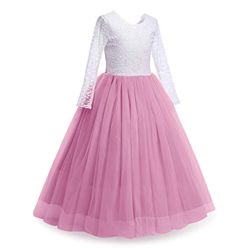 Vestido de tul de alta costura para niña de flores IMEKIS diseño exclusivo espalda descubierta 3