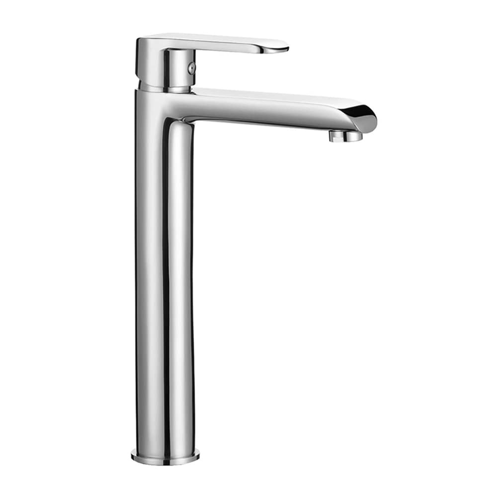 Inbagno Set 2 rubinetti miscelatori lavabo Alto e Bidet Completo di piletta, in Ottone Cromato, Serie Dalila (Set lavabo Alto e Bidet)