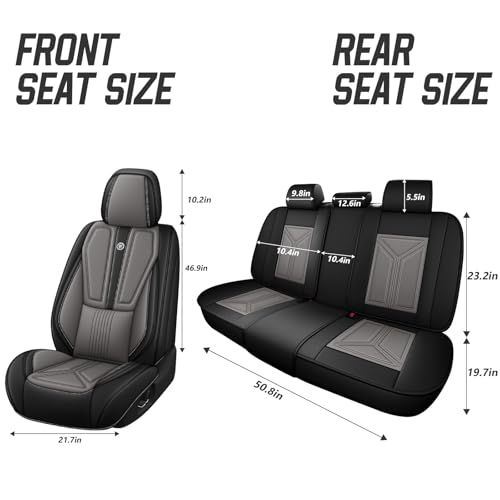 Image of Custom Car Seat Covers for Chevy Blazer 2019-2026,Easy install,Black Gray | nappa leather seat protector,full coverage seat covers,all weather seat cover,waterproof,anti-slip,easy clean,5 seat Standard