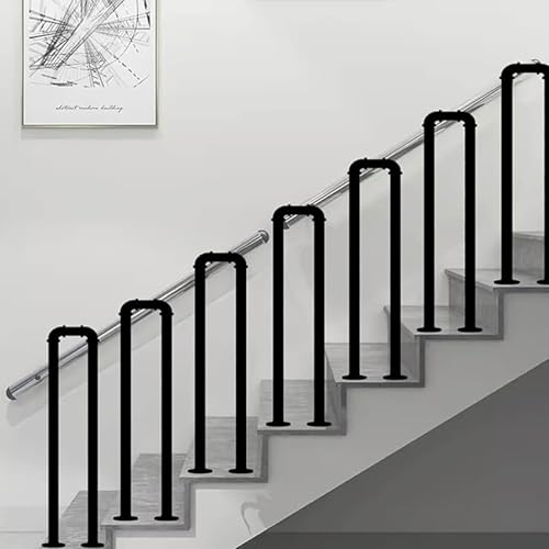 Rambarde industrielle haut de gamme en acier mat pour escalier intérieur design