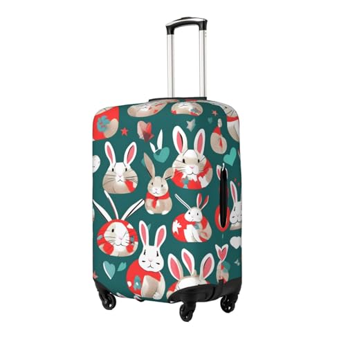 Bunny Rabbits Luggage Covers For Suitcase Approved,Suitcase Cover Protector Fit 18-32 InchLuggage, Large2