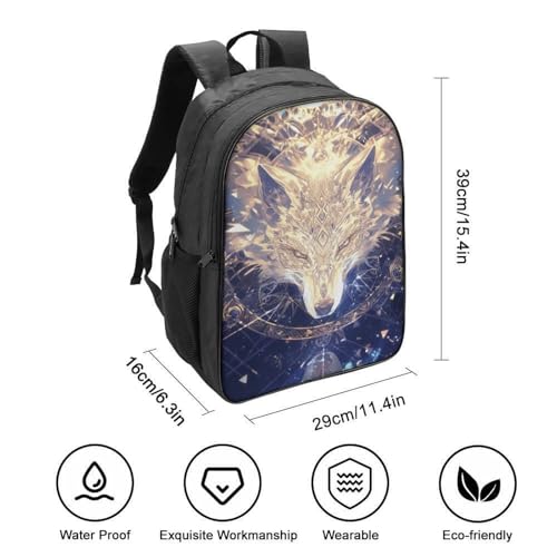 Mochila escolar Wolf con impresión 3D resistente y cómoda 2