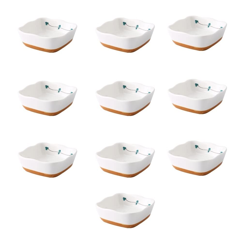 Miski do maczania Ceramiczne marynaty sos ocet dipping sos dom suszone owoce przekąski restauracja przystawki małe dania sushi kwadratowe naczynia miski (kolor: C)