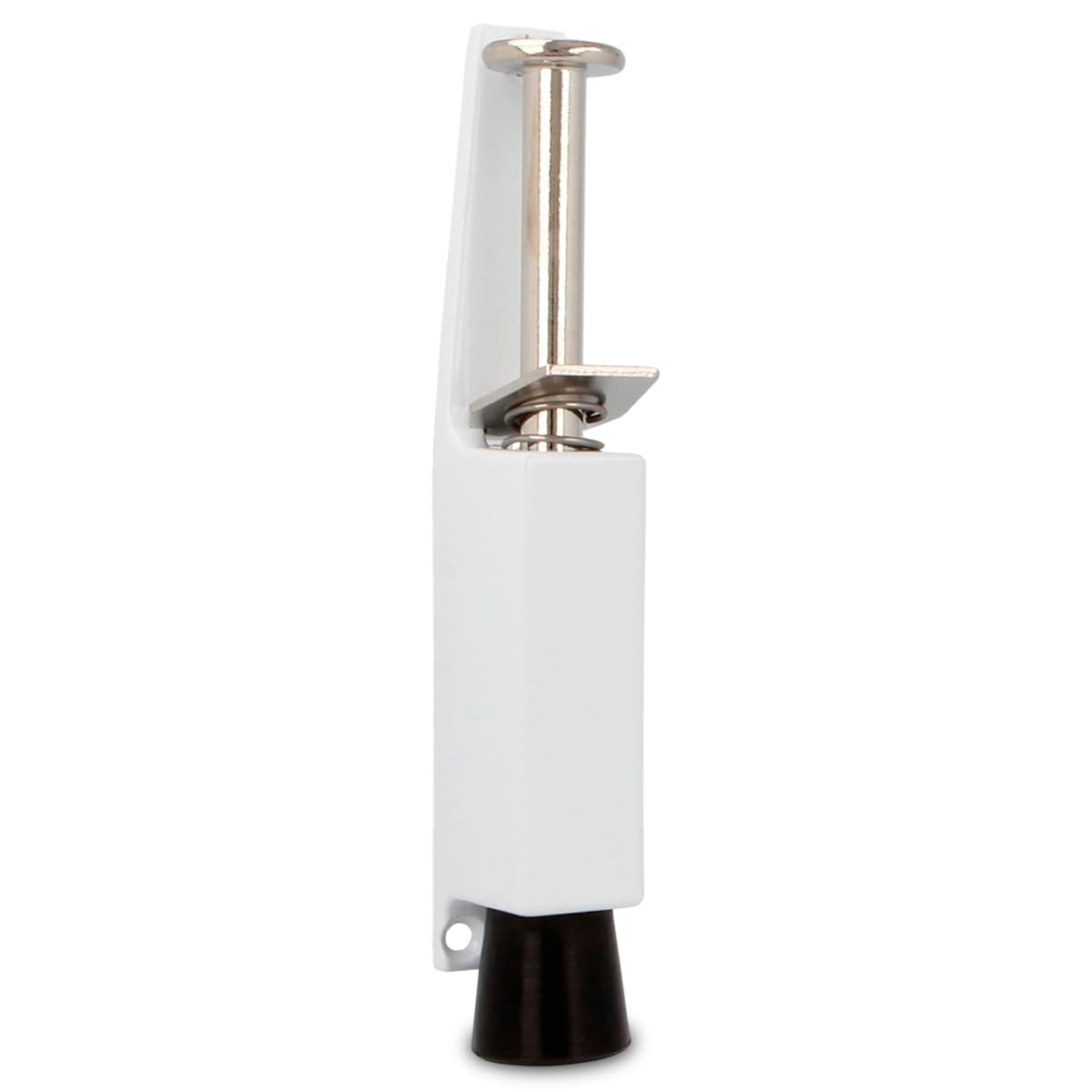 Amig - Türfeststeller zum Festhalten und Offenhalten von Türen - Zamak Vertikaldeckel - Die Tür nicht zu knallen - Maße: 165 x 30 mm - Gehweg: 45 mm - Weiss Farbe
