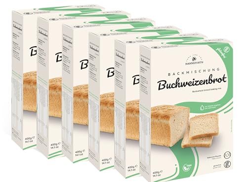 Glutenfreie Backmischung Buchweizenbrot | 6 * 400g | Hanneforth