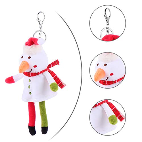 KESYOO Chaveiro de Natal Pelúcia Bichos de Pelúcia Boneco de Neve Boneco Brinquedos Chaveiro Present