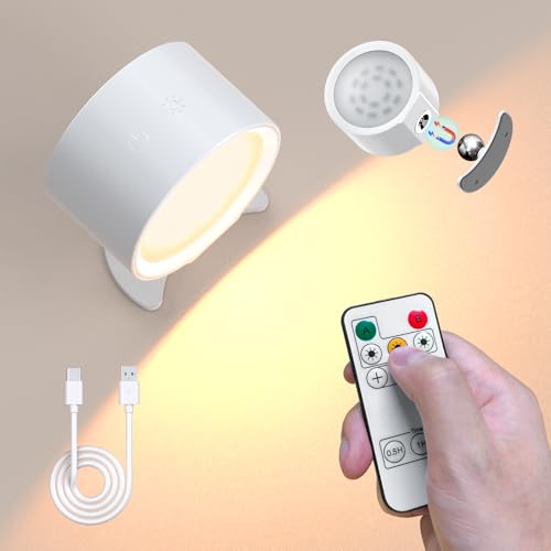 Smiling Shark LEDブラケットライト F9【2種調光方式・照明メモリー・タイマー機能】多機能スポットライト 高輝度 屋内照明 3色無段階調光 タッチ操作 360°照明角度 コードレス 2500mAh Type-C充電式 磁吸式 工事不要 取り外し自由 両面テープ ネジ止め 目に優しい ウォールライト ポットライト 常夜灯 廊下/玄関/寝室/階段/屋内/卓上/キッチン ホワイト 一個入