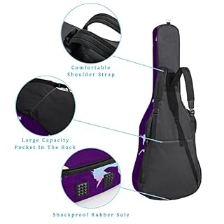 Housse de transport rembourrée pour guitare en tissu Oxford imperméable avec bandoulière réglable Motif silhouette de… - Les Beatles, Paul McCartney, John Lennon, RIngo Starr, George Harrison Housse de transport rembourrée pour guitare en tissu Oxford imperméable avec bandoulière réglable Motif silhouette de… – Image 3