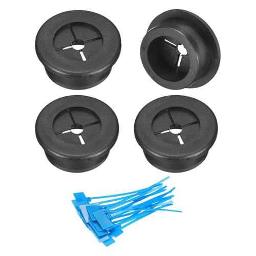 Œillet de câble 25mm caoutchouc passe-fil noir pour bureau et maison