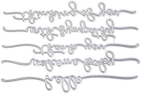 Thobu Carbon Steel Creative Word Cutting Dies Stencil DIY Scrapbooking Embossing Album Paper Card 142x104MM